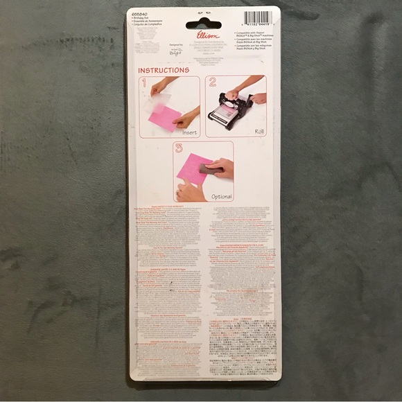 Sizzix 4-pc Embossing folders - Birthday Set - Picture 5 of 7